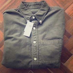 Abercrombie & Fitch Casual Button Down Olive Green